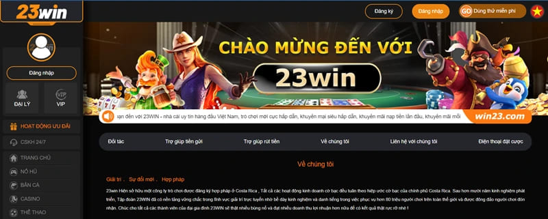 tạo tài khoản 23win